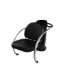 Scaun pentru scafa coafor, material lavabil, manere cromate