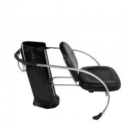 Scaun pentru scafa coafor, material lavabil, manere cromate