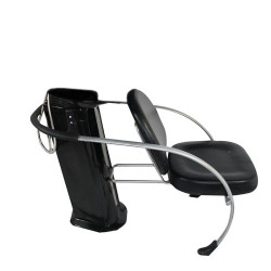 Scaun pentru scafa coafor, material lavabil, manere cromate