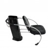 Scaun pentru scafa coafor, material lavabil, manere cromate