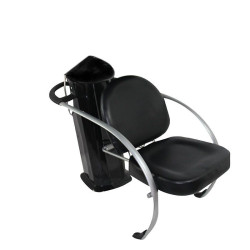 Scaun pentru scafa coafor, material lavabil, manere cromate