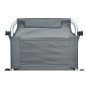 Sezlong pliabil cu paravan protectie solara, 2 roti, tetiera, 115x62cm, gri
