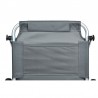 Sezlong pliabil cu paravan protectie solara, 2 roti, tetiera, 115x62cm, gri