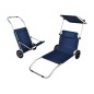 Sezlong pliabil cu umbrela, portabil pe roti, cadru aluminiu, tetiera, 115x62cm, albastru Sezlong pliabil cu umbrela, portabil pe roti, cadru aluminiu, tetiera, 115x62cm, albastru