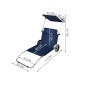 Sezlong pliabil cu umbrela, portabil pe roti, cadru aluminiu, tetiera, 115x62cm, albastru Sezlong pliabil cu umbrela, portabil pe roti, cadru aluminiu, tetiera, 115x62cm, albastru