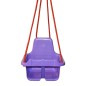Leagan pentru copii, cu spatar, opritor picioare, 4 corzi 110cm, inele metalice