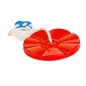 Leagan rotund in forma de floare, pentru copii, franghie cu inel metalic, exterior/interior, diametru 27.5 cm