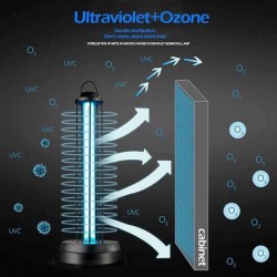 Lampa UVC bactericida metalica, cu ozon, 36W, cu telecomanda si temporizator, sterilizare suprafata 40 mp si aer