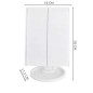 Oglinda cosmetica LED, rotativa, iluminare reglabila, zoom 2x si 3x, alimentare USB si baterii, alba Oglinda cosmetica LED, rotativa, iluminare reglabila, zoom 2x si 3x, alimentare USB si baterii, alba