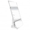 Oglinda cosmetica LED, rotativa, iluminare reglabila, zoom 2x si 3x, alimentare USB si baterii, alba