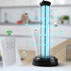 Lampa UVC bactericida metalica, cu ozon, 36W, cu telecomanda si temporizator, sterilizare suprafata 40 mp si aer