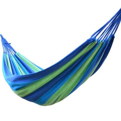 Hamac pentru o persoana, 85x195 cm, maxim 150 kg, 100% bumbac, sac de protectie