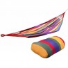 Hamac single, 85x195 cm, din bumbac dens, husa depozitare, maxim 120 kg, multicolor