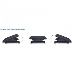 Suport ergonomic pentru picioare, ajustabil, 45x35cm, culoare negru
