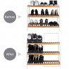 Organizator pantofi, inaltime reglabila pe 3 nivele, suport incaltaminte, negru