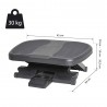 Suport ergonomic reglabil pentru picioare, antiderapant, inclinare 30 grade, 3 trepte inaltime