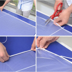 Plasa anti-insecte pentru usa, dimensiuni 60x200cm, banda montare, 2 bucati