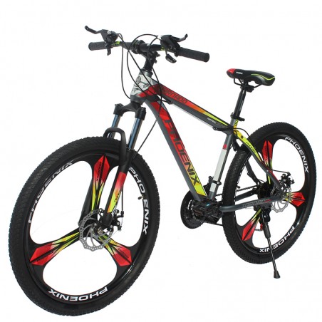 Bicicleta MTB Tornado, 21 viteze, roti 26 inch, cadru otel 17’’, suspensii pe furca, genti pline, Phoenix