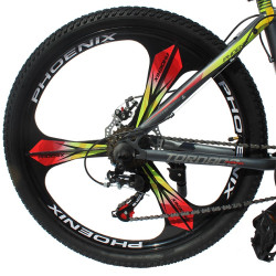 Bicicleta MTB Tornado, 21 viteze, roti 26 inch, cadru otel 17’’, suspensii pe furca, genti pline, Phoenix