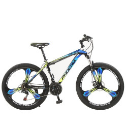 Bicicleta MTB Tornado, cadru otel 17", roti 26 inch, 21 viteze, suspensii pe furca, jante pline, Phoenix