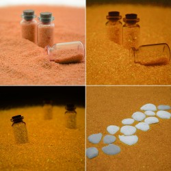 Nisip decorativ orange fosforescent