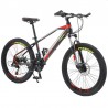 Bicicleta Mountain Bike cadru 13", 21 viteze, roti 24 inch, schimbator Shimano, frana disc, suspensii furca cu blocare, Phoenix