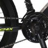 Bicicleta Mountain Bike cadru otel 13", roti 20 inch, 21 viteze, schimbator Shimano, suspensii pe furca cu blocator, Phoenix