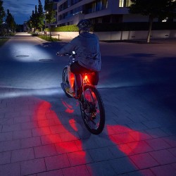Stop 9 LED-uri pentru bicicleta, 3 moduri iluminare, alimentare baterii AAA