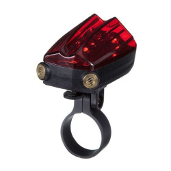 Stop 5 LED-uri pentru bicicleta, proiectie laser culoar siguranta, alimentare baterii AAA