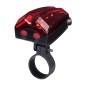 Stop 5 LED-uri pentru bicicleta, proiectie laser culoar siguranta, alimentare baterii AAA