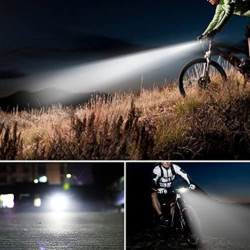 Far bicicleta LED reincarcabil USB 1050 mAh, 400 lm, IPX44, colier prindere