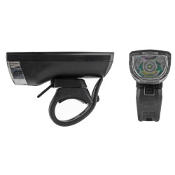 Far bicicleta LED 1W, 3 moduri iluminare, alimentare baterii AA