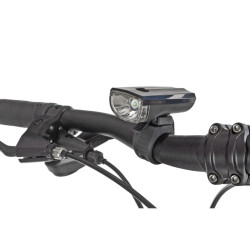 Far bicicleta LED 1W, 3 moduri iluminare, alimentare baterii AA