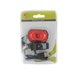 Stop LED bicicleta, reincarcabil USB 700 mAh, 25 lm, 3 moduri iluminare, IPX4