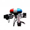 Sonerie tip sirena politie pentru bicicleta, 4 melodii, 6 LED-uri, controler, fixare ghidon