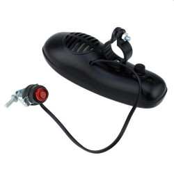Sonerie electrica pentru bicicleta, 8 melodii, iluminata 7 LED-uri rosii, fixare ghidon