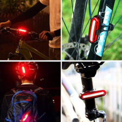 Stop LED pentru bicicleta, reincarcabil USB 600 mAh, 16 LED-uri, 4 moduri iluminare, IPX4