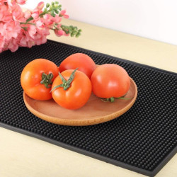 Suport uscarea vaselor bucatarie, suprafata antiderapanta, 45x30cm, negru