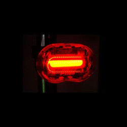 Stop LED rosu 0.5W pentru bicicleta, 3 moduri iluminare, alimentare baterii AAA