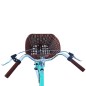 Bicicleta dama cu cos, roti 24 inch, cadru otel 13", frane V-Brake, albastru deschis, Phoenix