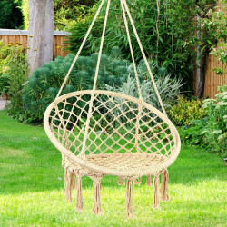 Leagan suspendat 53x150 cm, hamac scaun cu spatar, tip cuib, maxim 150 kg