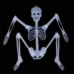 Schelet fosforescent inaltime 150 cm, lumineaza intens in intuneric, decor Halloween