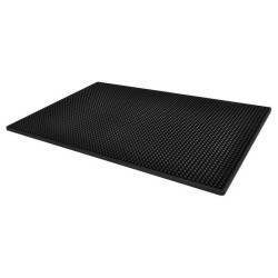 Suport uscarea vaselor bucatarie, suprafata antiderapanta, 45x30cm, negru