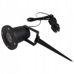 Proiector LED 4 figurine Craciun, pentru exterior IP44, unghi reglabil, proiectie Mos Craciun, brad, clopotei