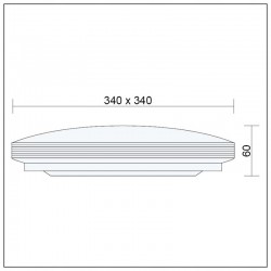 Plafoniera LED 24W, aplica lumina neutra 4000K, 30x30 cm, 1680lm, protectie IP44