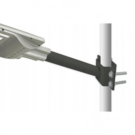 Suport tip brat sustinere lampi stradale, prindere perete sau stalp, otel, diametru 37 mm