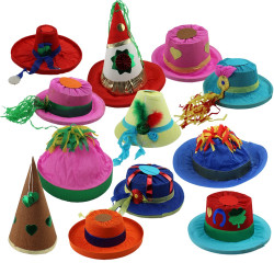 Palarie carnaval, coif pentru petrecere, forme si dimensiuni diferite, set 12 accesorii party Halloween