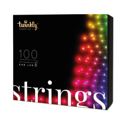 Instalatie smart Twinkly 100 LED-uri RGB, control smartphone prin Wi-fi/Bluetooth, 8 m, IP44