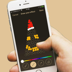 Instalatie smart Twinkly 100 LED-uri RGB, control smartphone prin Wi-fi/Bluetooth, 8 m, IP44