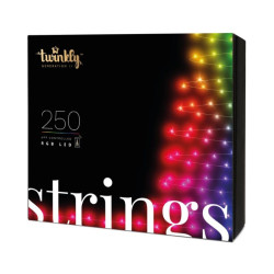 Instalatie smart Twinkly 250 LED-uri RGB, Bluetooth, Wi-Fi, control smartphone, lungime 20 m, IP44
